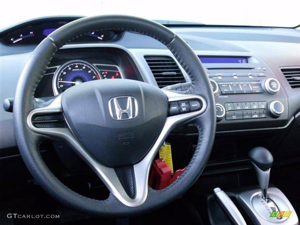 2009 Honda Civic LX-S Sedan Black Steering Wheel Photo #40103607