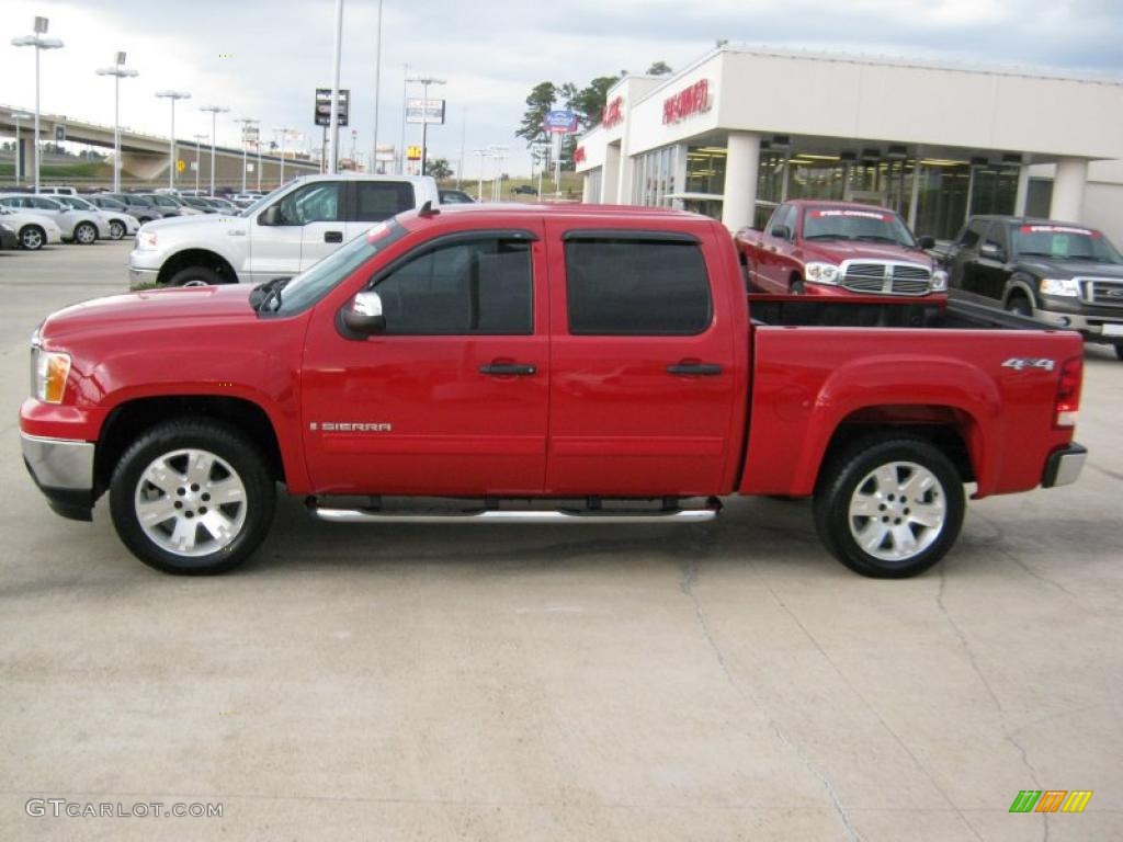 2008 Sierra 1500 SLE Crew Cab 4x4 - Fire Red / Ebony photo #2