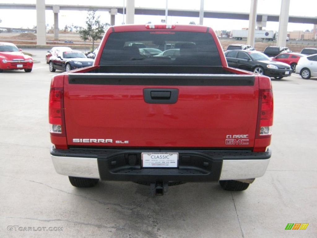 2008 Sierra 1500 SLE Crew Cab 4x4 - Fire Red / Ebony photo #4