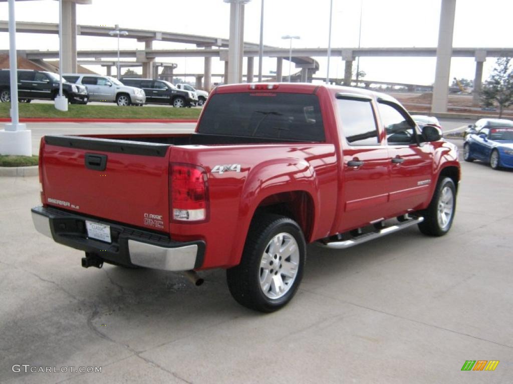 2008 Sierra 1500 SLE Crew Cab 4x4 - Fire Red / Ebony photo #5