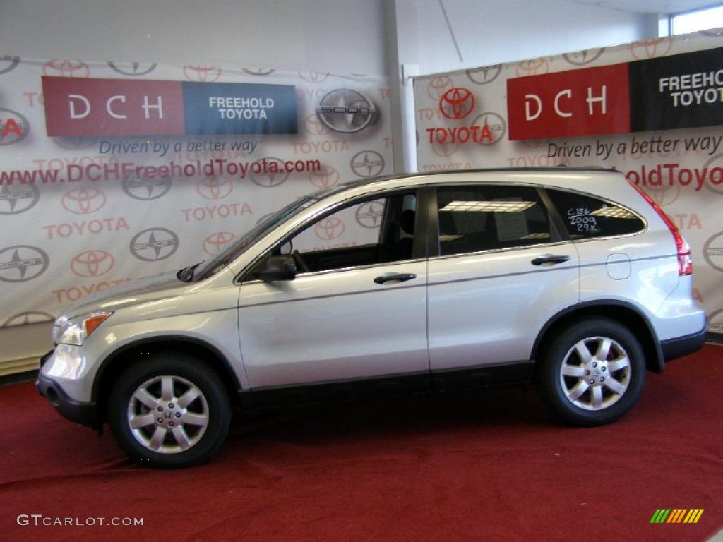 2009 CR-V EX 4WD - Alabaster Silver Metallic / Black photo #4