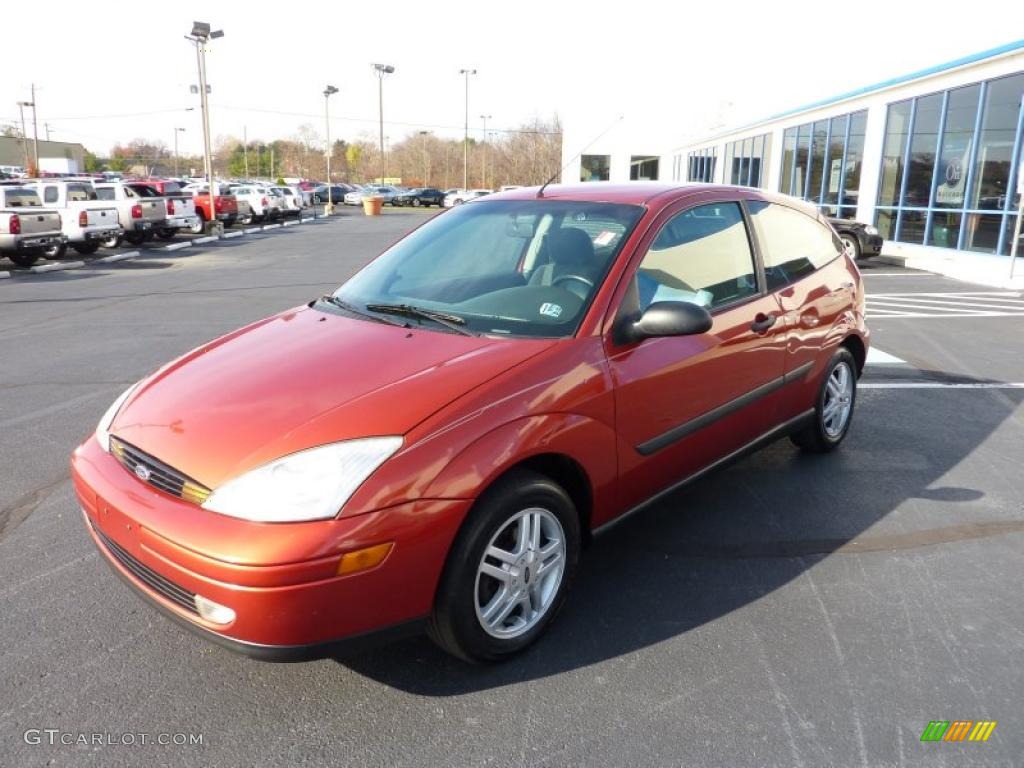 Autumn Orange Metallic 2000 Ford Focus ZX3 Coupe Exterior Photo #40108087