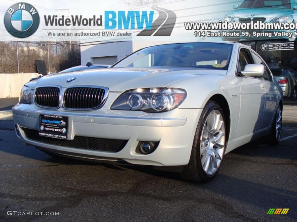 2008 7 Series 750i Sedan - Titanium Silver Metallic / Platinum photo #1