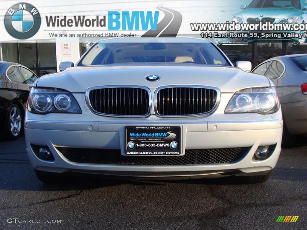 2008 7 Series 750i Sedan - Titanium Silver Metallic / Platinum photo #2
