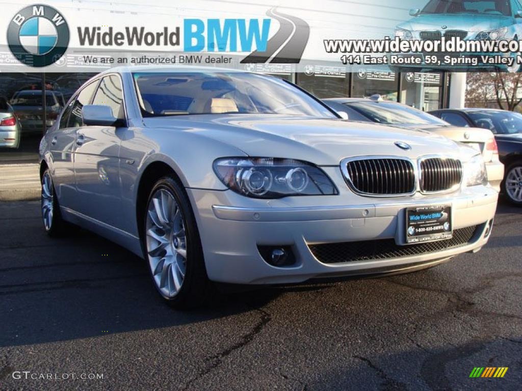 2008 7 Series 750i Sedan - Titanium Silver Metallic / Platinum photo #3