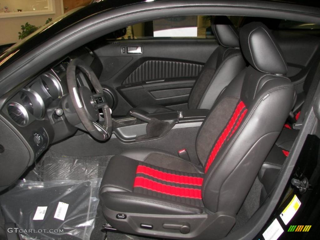 Charcoal Black/Red Interior 2011 Ford Mustang Shelby GT500 SVT Performance Package Coupe Photo #40109579