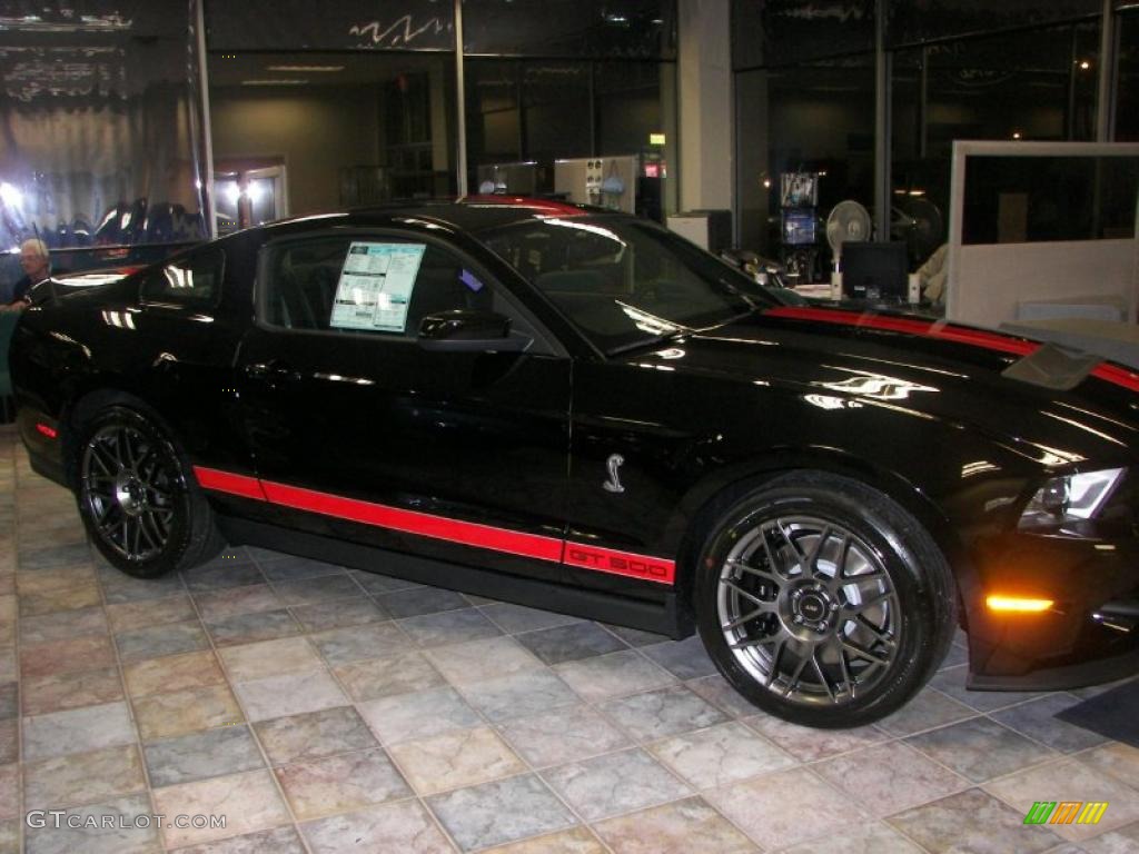 2011 Mustang Shelby GT500 SVT Performance Package Coupe - Ebony Black / Charcoal Black/Red photo #17