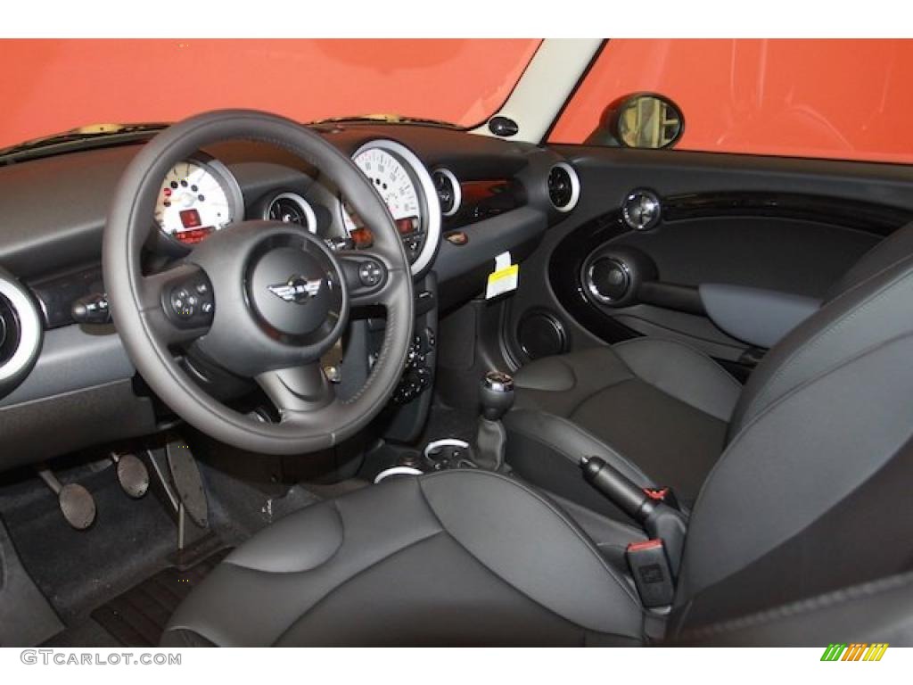 Carbon Black Interior 2011 Mini Cooper Hardtop Photo #40111087