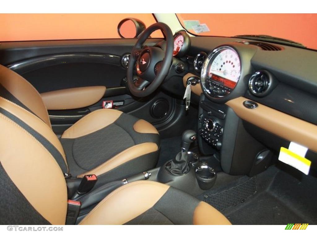 Cross Check Toffee/Carbon Black Interior 2011 Mini Cooper S Hardtop Photo #40111847