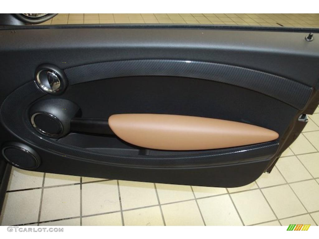 2011 Mini Cooper S Hardtop Cross Check Toffee/Carbon Black Door Panel Photo #40111859