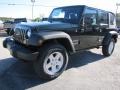 2011 Natural Green Pearl Jeep Wrangler Unlimited Sport 4x4  photo #3