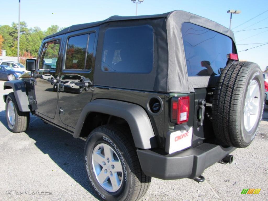 2011 Wrangler Unlimited Sport 4x4 - Natural Green Pearl / Black photo #5