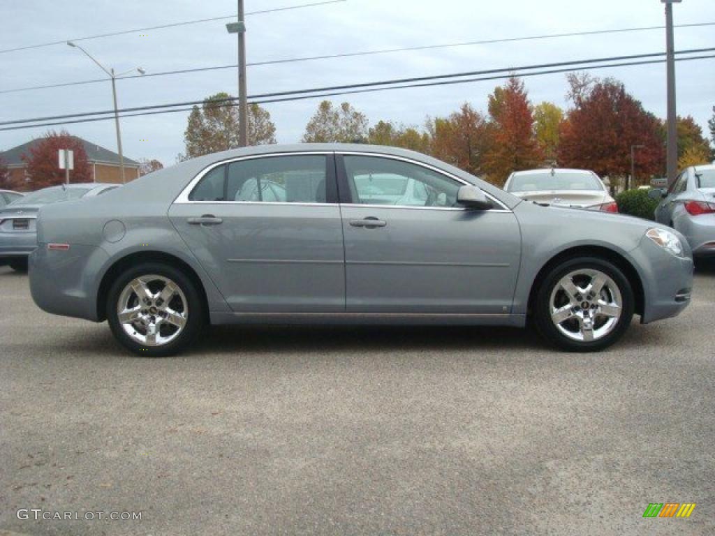 2009 Malibu LT Sedan - Silver Moss Metallic / Ebony photo #7
