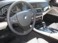 2011 BMW 5 Series Oyster/Black Interior Prime Interior Photo