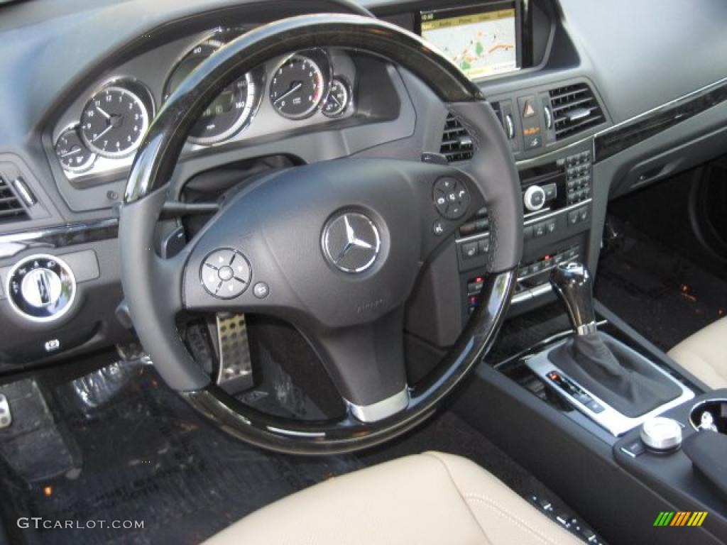 2011 Mercedes-Benz E 550 Coupe Almond/Black Dashboard Photo #40119175