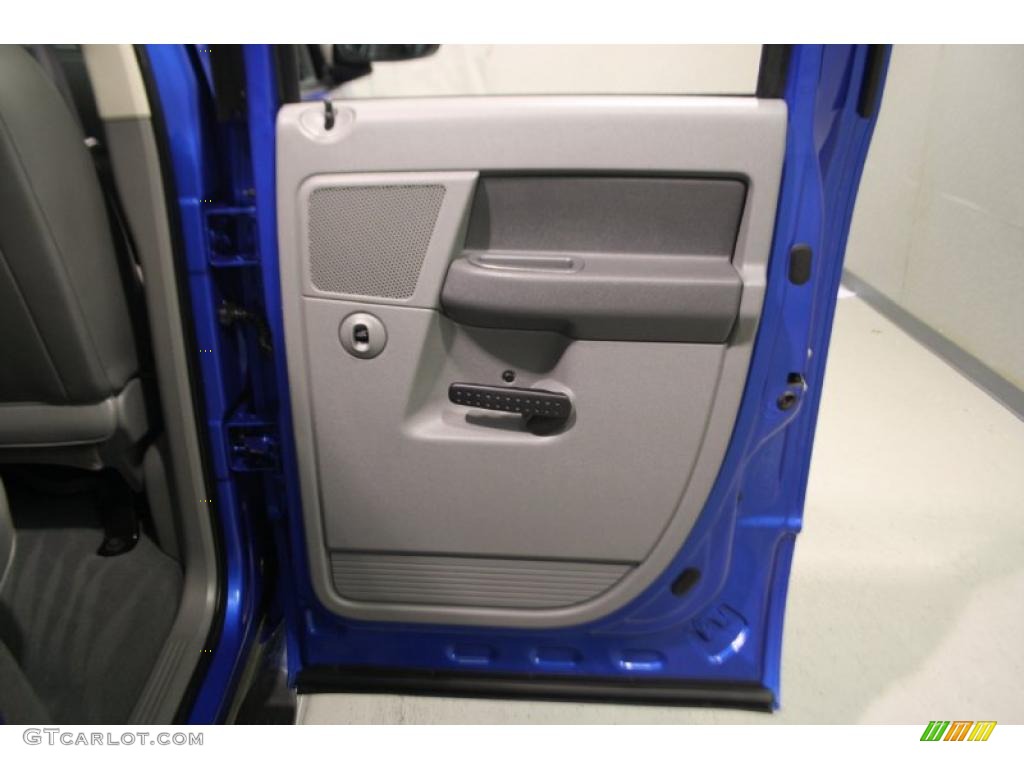 2008 Ram 1500 SXT Quad Cab - Electric Blue Pearl / Medium Slate Gray photo #34