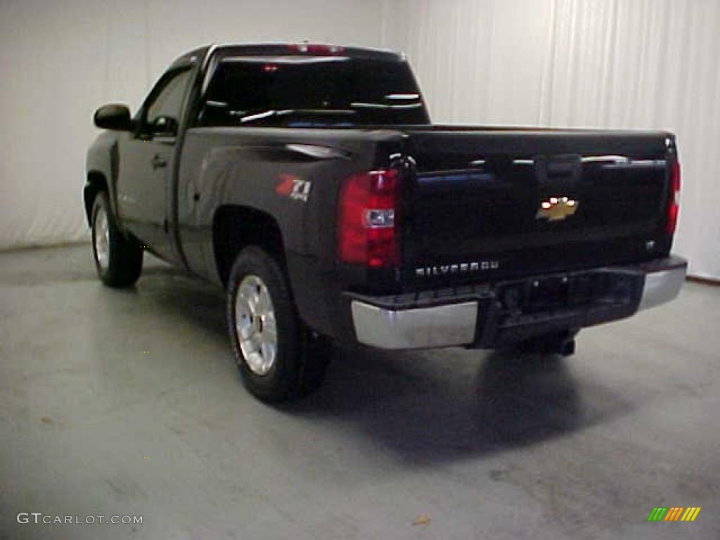 2007 Silverado 1500 LT Z71 Regular Cab 4x4 - Black / Light Titanium/Ebony Black photo #5