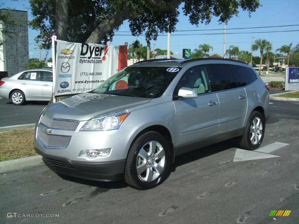 2011 Traverse LTZ - Silver Ice Metallic / Light Gray/Ebony photo #1