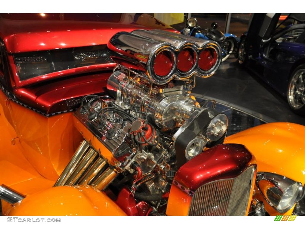 1934 Model B Custom 2 Door - Candy Apple Red/Orange Pearl / Black photo #4