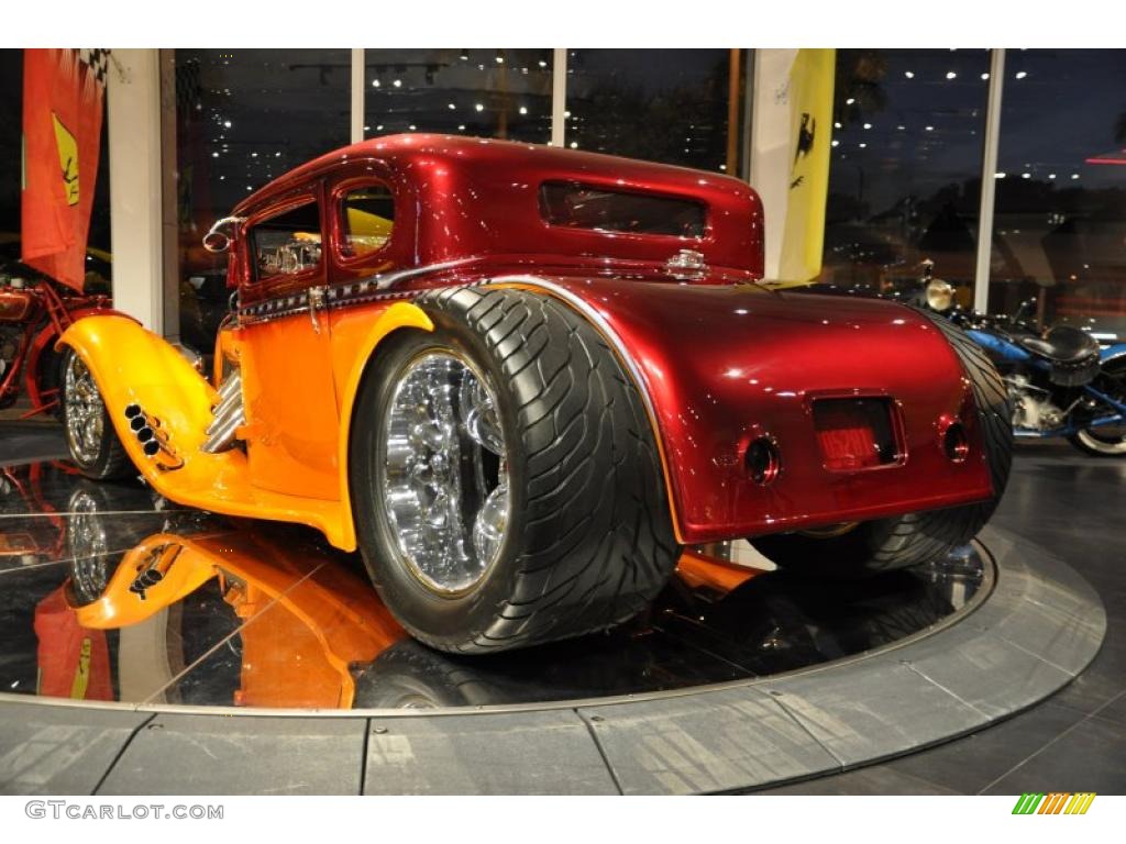 1934 Model B Custom 2 Door - Candy Apple Red/Orange Pearl / Black photo #11