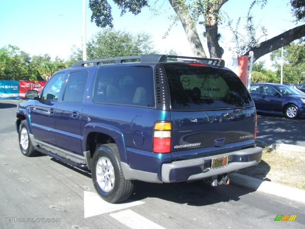 2005 Suburban 1500 Z71 4x4 - Bermuda Blue Metallic / Tan/Neutral photo #4