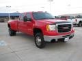 Fire Red - Sierra 3500HD SLE Crew Cab 4x4 Dually Photo No. 16