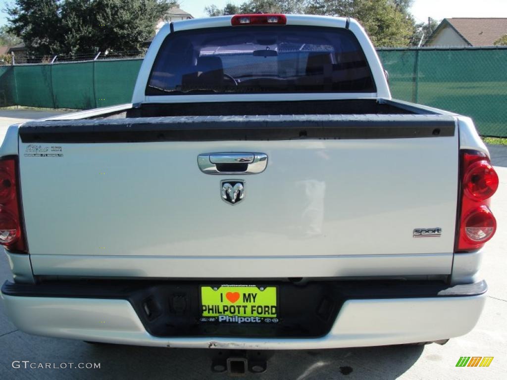 2007 Ram 1500 Sport Quad Cab - Bright Silver Metallic / Medium Slate Gray photo #4