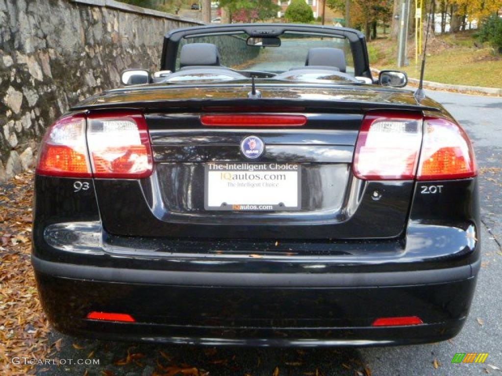2007 9-3 2.0T Convertible - Black / Black/Gray photo #6
