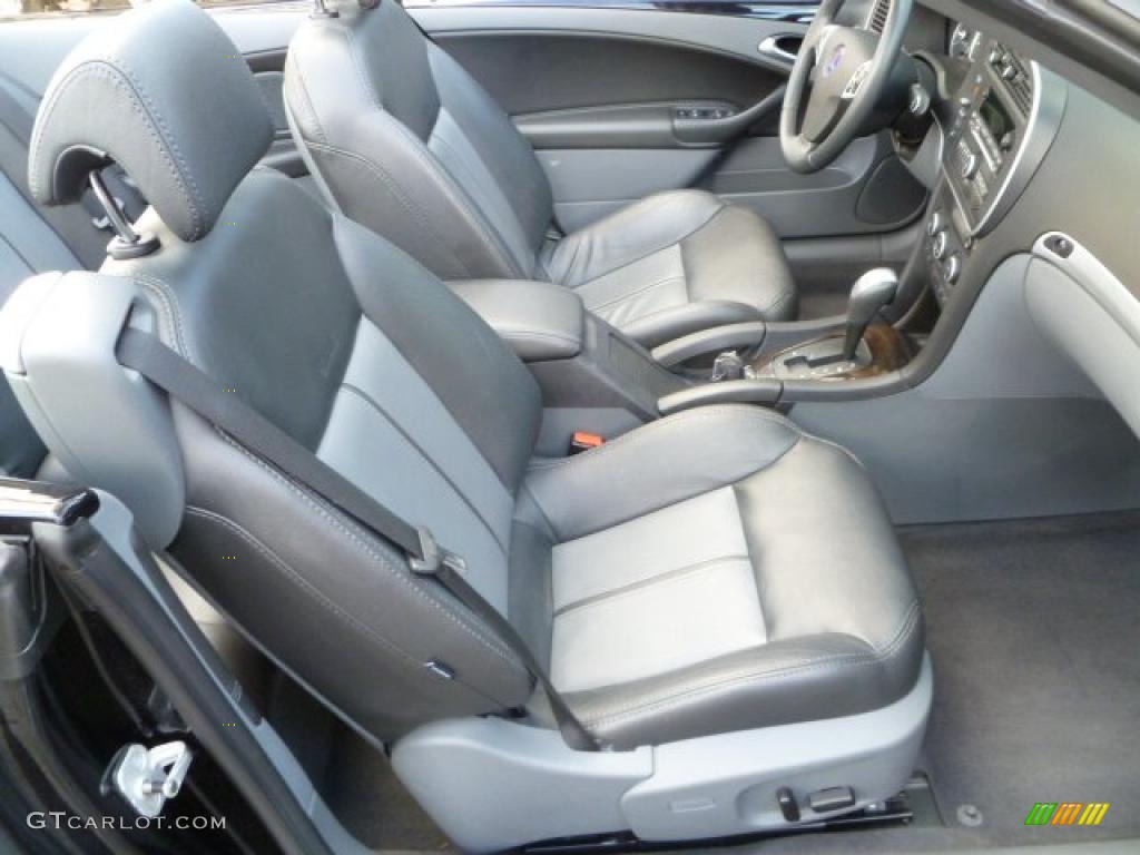 Black/Gray Interior 2007 Saab 9-3 2.0T Convertible Photo #40130924