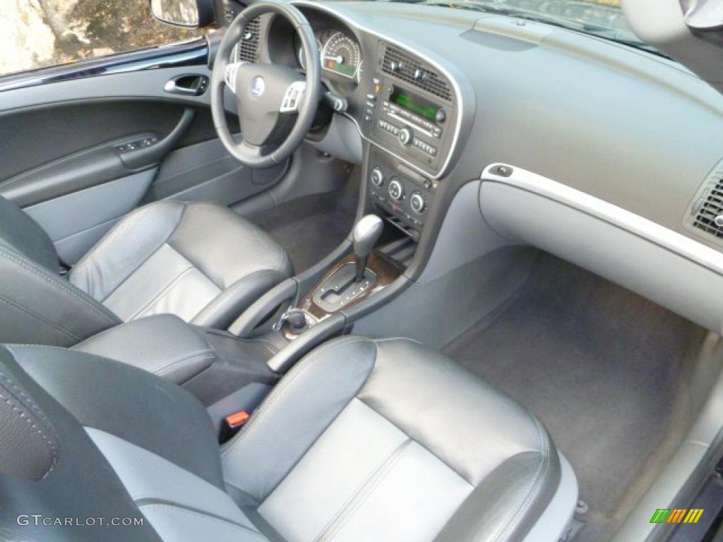 Black/Gray Interior 2007 Saab 9-3 2.0T Convertible Photo #40131112