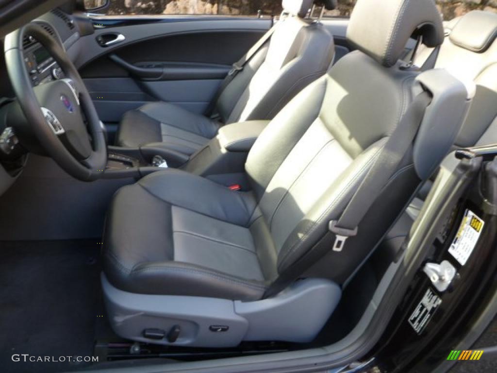 Black/Gray Interior 2007 Saab 9-3 2.0T Convertible Photo #40131124