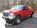 2002 Red Clearcoat Ford F250 Super Duty XLT SuperCab 4x4  photo #1