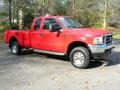 2002 Red Clearcoat Ford F250 Super Duty XLT SuperCab 4x4  photo #2
