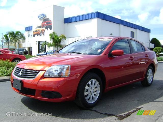 2009 Galant ES - Rave Red Pearl / Medium Gray photo #1