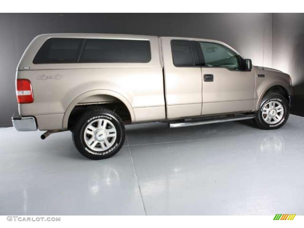 2004 F150 Lariat SuperCab 4x4 - Arizona Beige Metallic / Tan photo #6