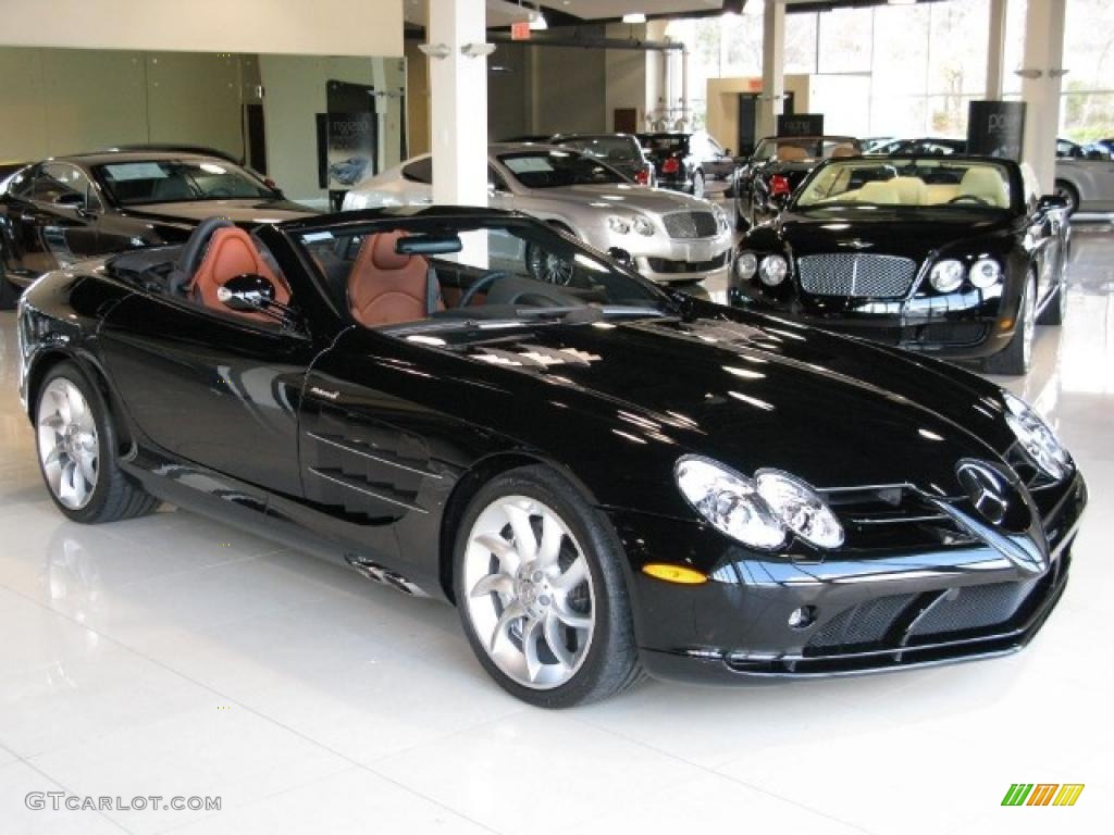 Pure Black 2008 Mercedes-Benz SLR McLaren Roadster Exterior Photo #40140037
