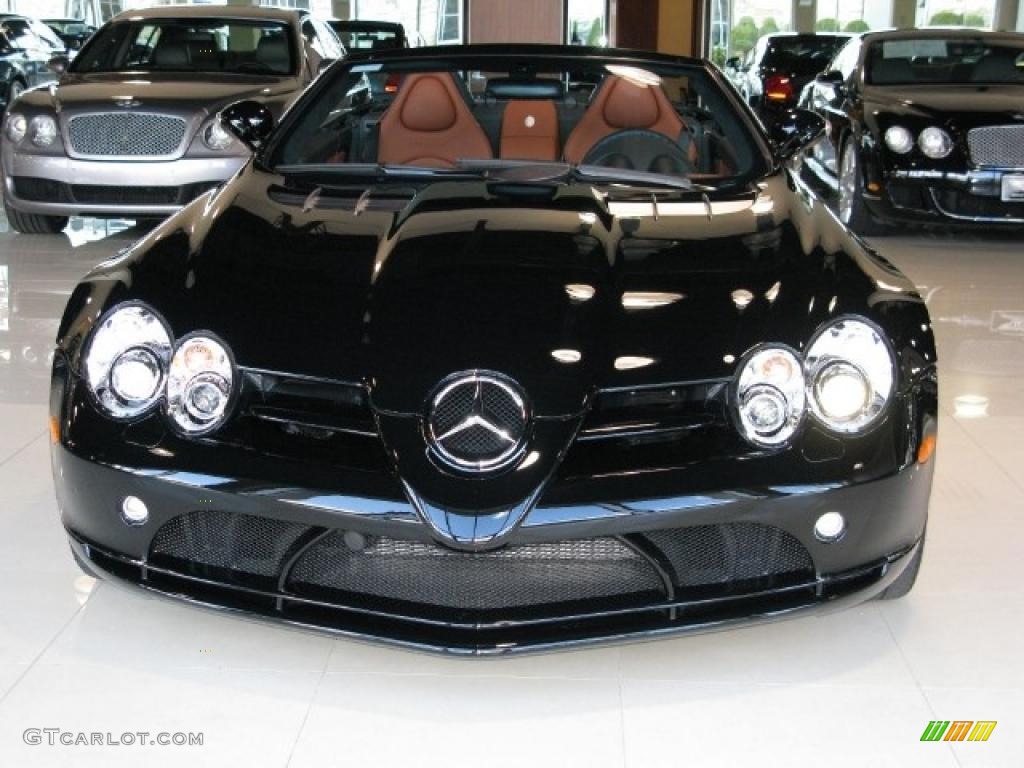 Pure Black 2008 Mercedes-Benz SLR McLaren Roadster Exterior Photo #40140053