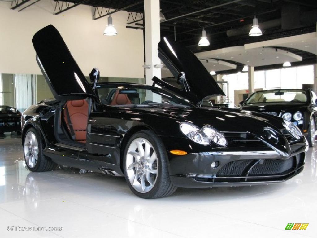 Pure Black 2008 Mercedes-Benz SLR McLaren Roadster Exterior Photo #40140401
