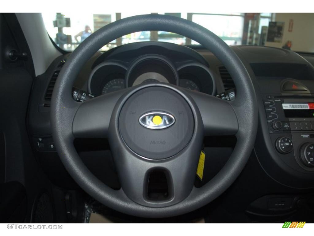 2011 Kia Soul 1.6 Black Cloth Steering Wheel Photo #40142925