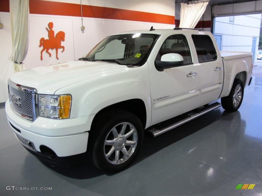 2008 Sierra 1500 Denali Crew Cab AWD - Summit White / Light Cashmere photo #1