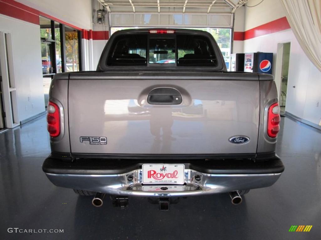 2002 F150 XLT SuperCrew 4x4 - Dark Shadow Grey Metallic / Medium Graphite photo #3