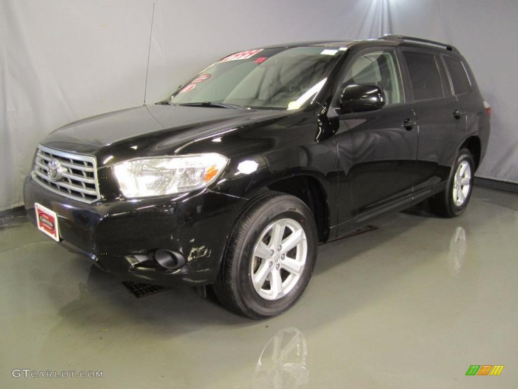 2008 Highlander 4WD - Black / Ash Gray photo #1