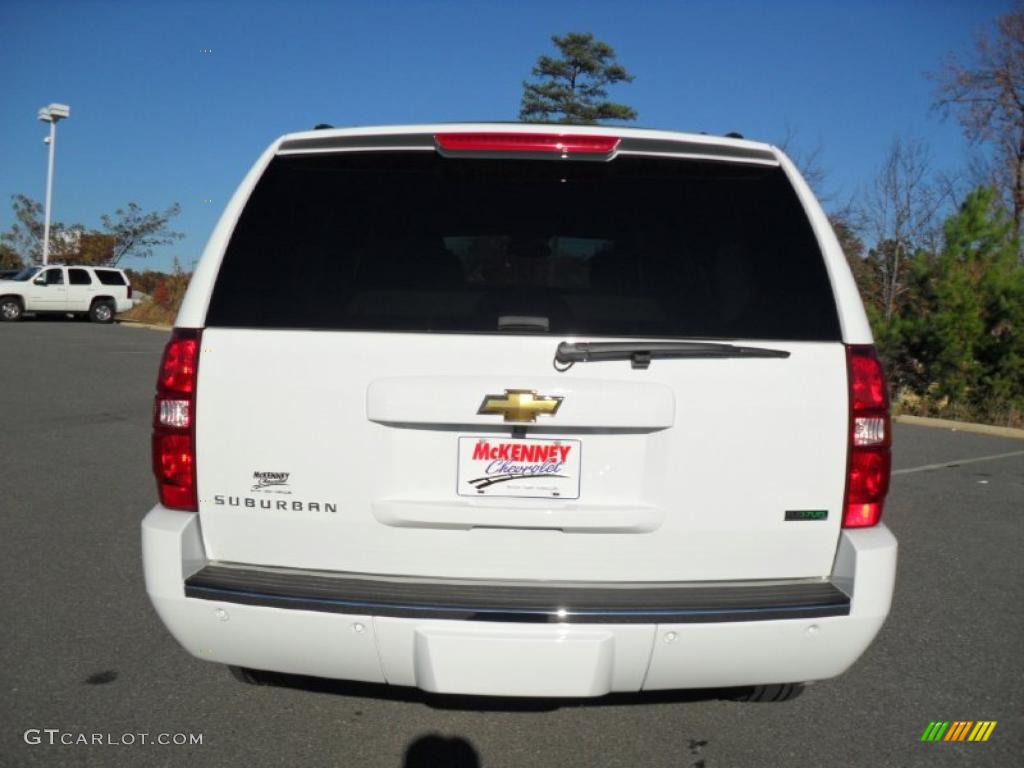 2011 Suburban LTZ 4x4 - Summit White / Light Cashmere/Dark Cashmere photo #3