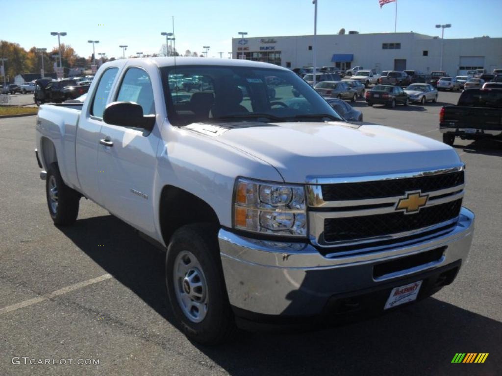 Summit White 2011 Chevrolet Silverado 2500HD Extended Cab 4x4 Exterior Photo #40149169