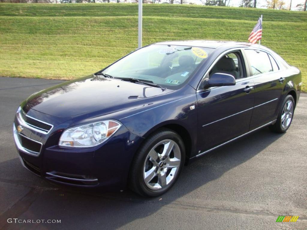 2008 Malibu LT Sedan - Imperial Blue Metallic / Titanium Gray photo #2