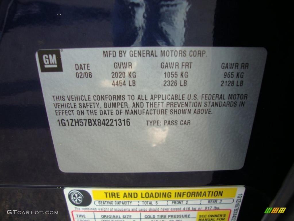 2008 Malibu LT Sedan - Imperial Blue Metallic / Titanium Gray photo #35