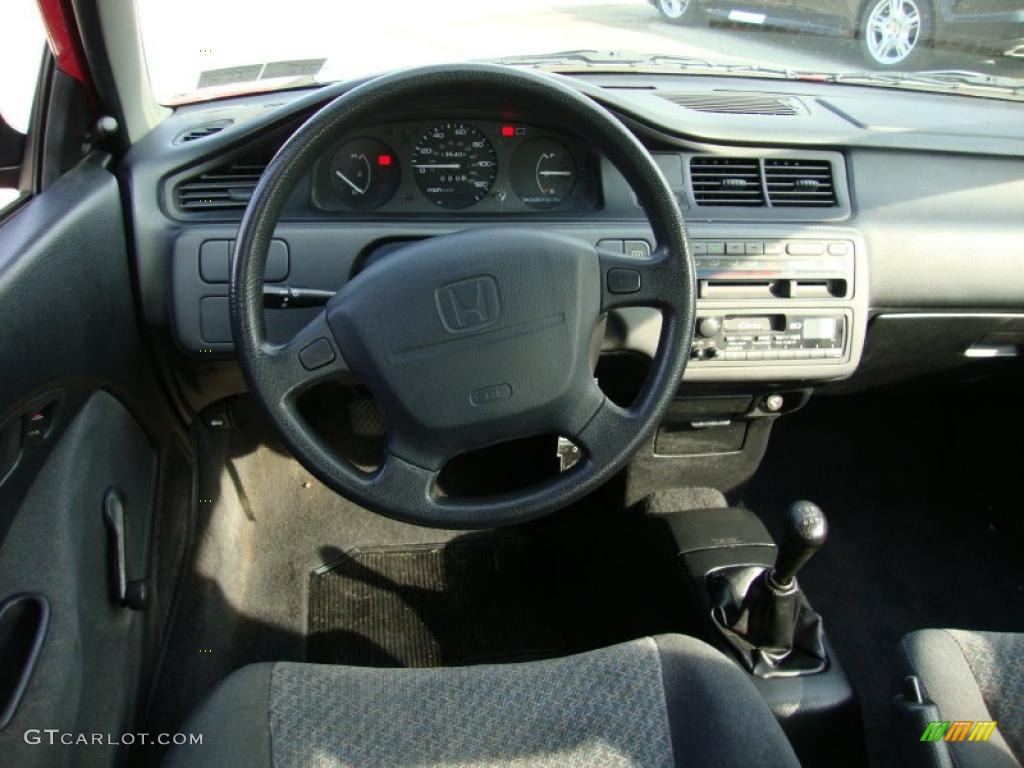 1994 Honda Civic CX Hatchback Dark Grey Dashboard Photo #40154665