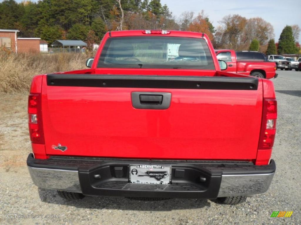 2011 Silverado 1500 Regular Cab 4x4 - Victory Red / Dark Titanium photo #3