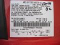D3: Torch Red 2005 Ford Thunderbird Premium Roadster Color Code