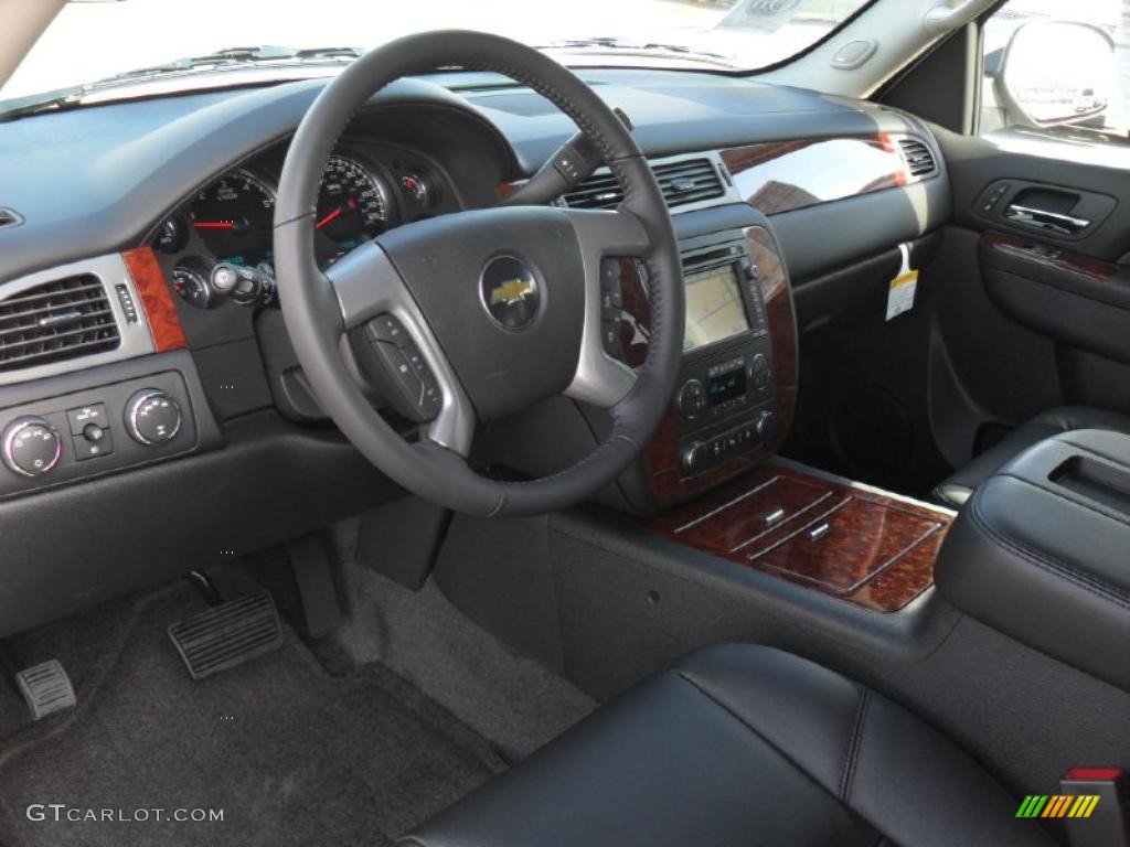 Ebony Interior 2011 Chevrolet Tahoe LTZ 4x4 Photo #40156961